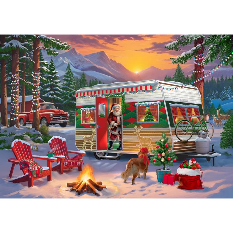 Eurographics Christmas Camping Trailer Puzzle 550 pc