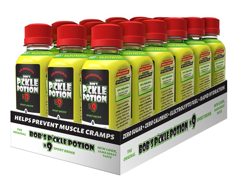 Bob's Pickle Potion 891972002105 Sport Drink, 6.3 oz Bottle, Pack of 18