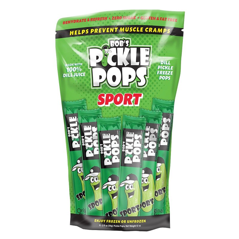 Bob's Pickle Pops 891972002778 Pickle Pop, Original Dill, 2 oz Bag, 6/PK