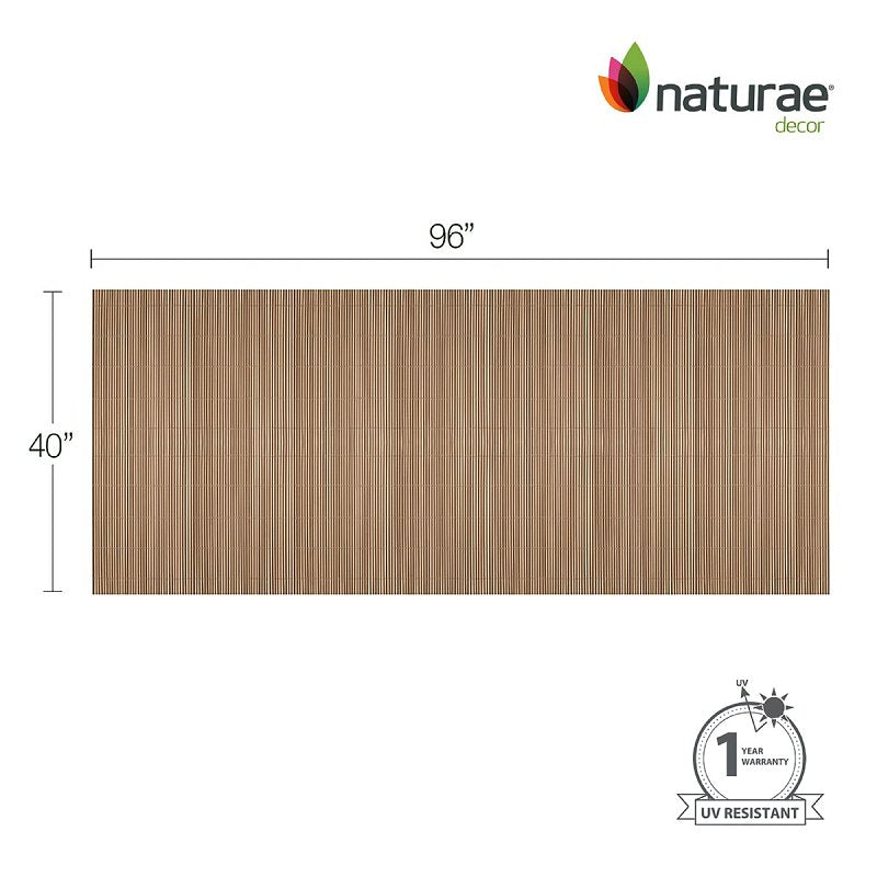 naturae decor SCR7-4096OK Privacy Screen, 96 in W, 1/4 in D, 40 in H, 1-Panel, PVC Panel, Oak