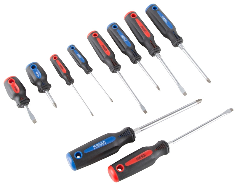 Vulcan SD-SET-7 Screwdriver Set, 10-Piece, Blue/Red
