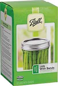 Ball 1440040000 Lid and Band, Wide Mouth, Steel