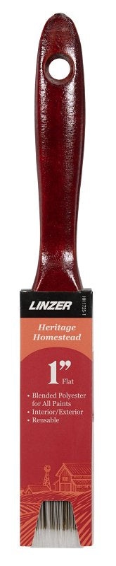 Linzer HH 1725 0100 Flat Paint Brush, 1 in W, Polyester Bristle
