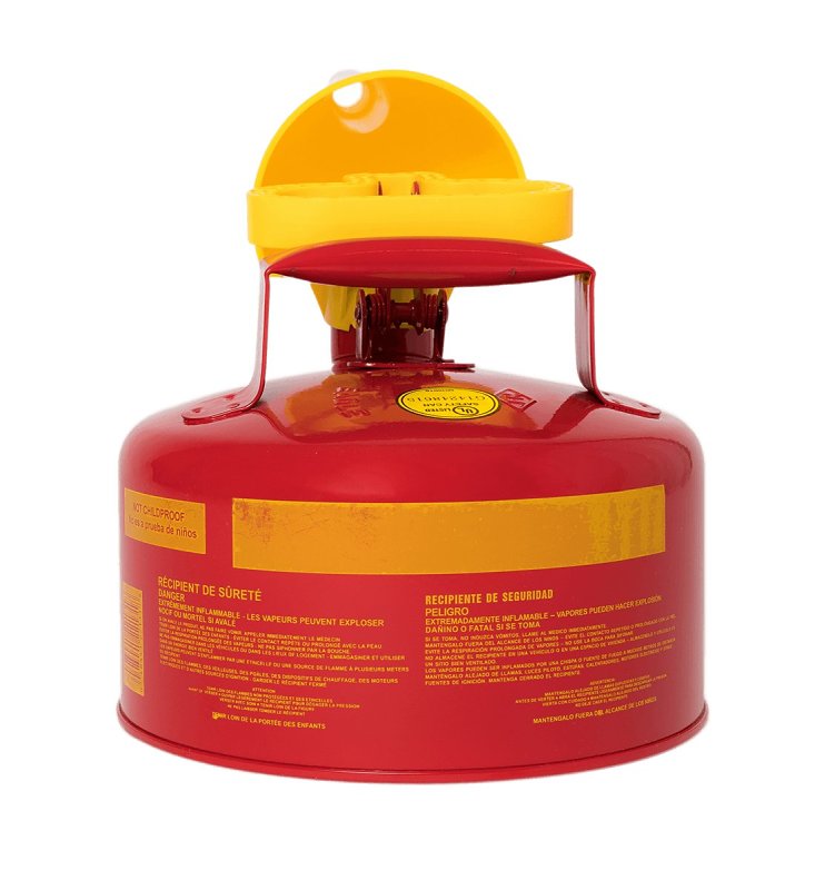 Eagle UI-10-FS Safety Can, 1 gal, Steel, Red, Galvanized