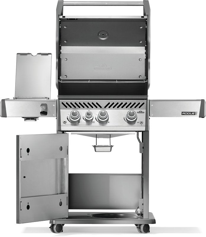 Napoleon Rogue PRO 425 Series RP425SIBNSS-2 Gas Grill with Infrared Side Burner, 42,000 Btu, Natural Gas, 3-Burner