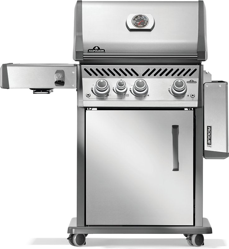 Napoleon Rogue PRO 425 Series RP425SIBNSS-2 Gas Grill with Infrared Side Burner, 42,000 Btu, Natural Gas, 3-Burner