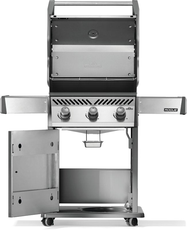 Napoleon Rogue 425 Series R425NSS-2 Gas Grill, 42,000 Btu/hr BTU, Natural Gas, 3-Burner, Smoker Included: Yes