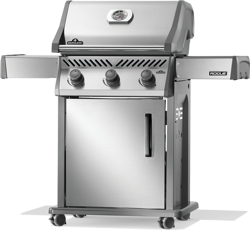 Napoleon Rogue 425 Series R425NSS-2 Gas Grill, 42,000 Btu/hr BTU, Natural Gas, 3-Burner, Smoker Included: Yes