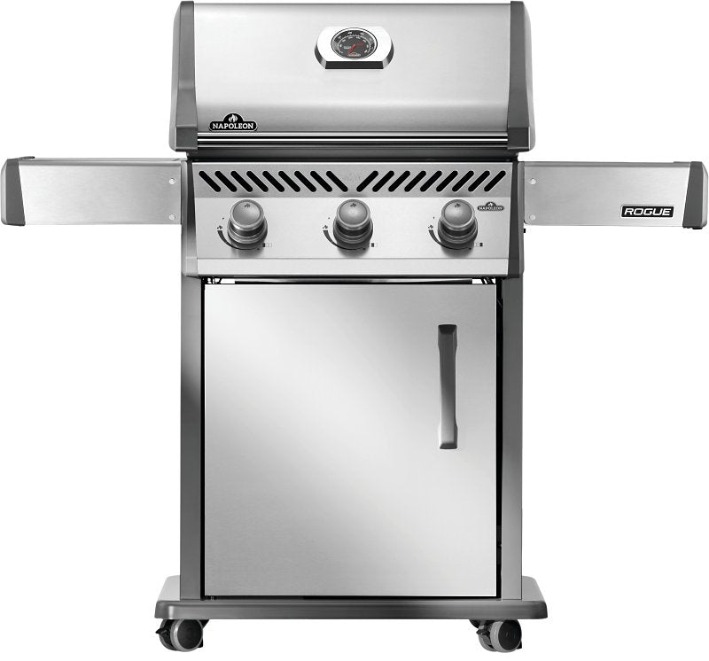 Napoleon Rogue 425 Series R425NSS-2 Gas Grill, 42,000 Btu/hr BTU, Natural Gas, 3-Burner, Smoker Included: Yes