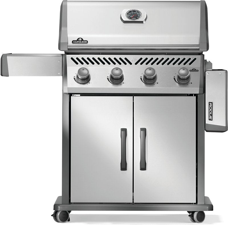 Napoleon Rogue 525 Series R525PSS-2 Gas Grill, 48,000 Btu, Propane, 4-Burner, 525 sq-in Primary Cooking Surface