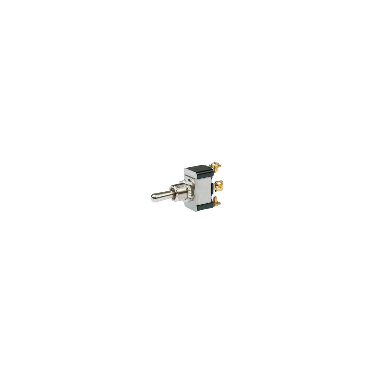 BEP 1002025 Chrome Plated Toggle Switch, Off-On, SPST, #6-32 Screw Terminals