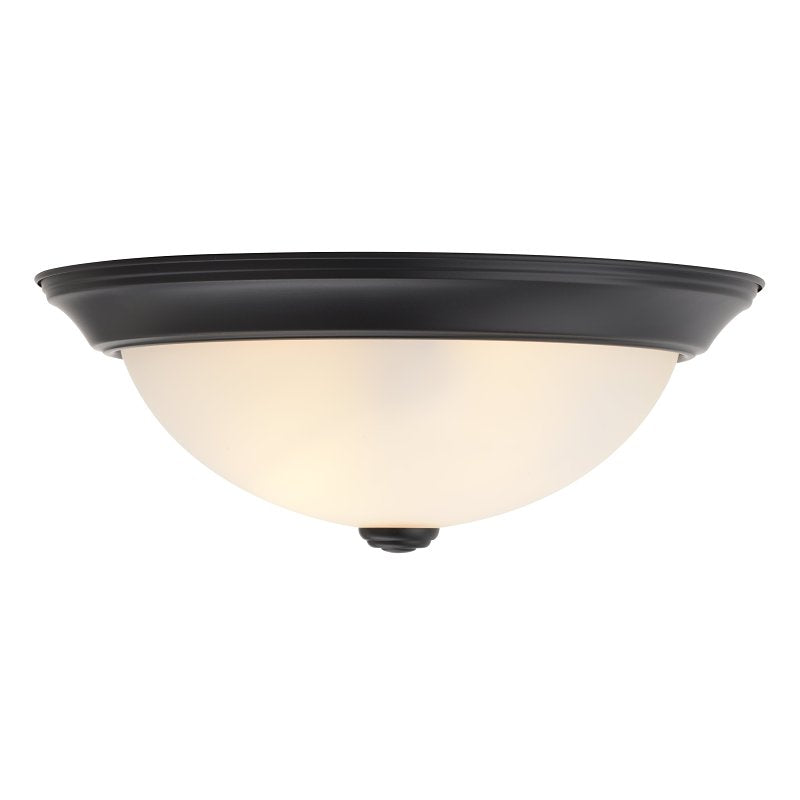 Boston Harbor OG24001 Ceiling Light, 120 V, 2-Lamp, Fluorescent, Incandescent Lamp, Black Fixture