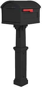 Gibraltar Mailboxes Grand Haven Series GHC40B01 Mailbox Post Combo, 2175 cu-in Mailbo, Plastic Mailbo, 54.12 in H Post