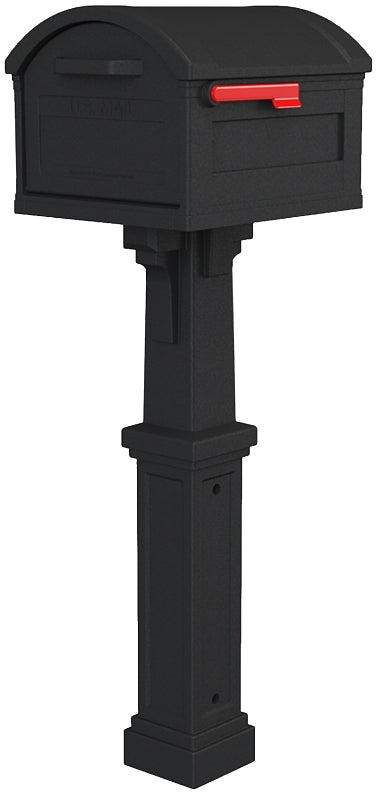 Gibraltar Mailboxes Grand Haven Series GHC40B01 Mailbox Post Combo, 2175 cu-in Mailbo, Plastic Mailbo, 54.12 in H Post