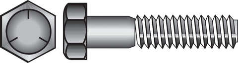 HILLMAN 1/2 in. D X 4-1/2 in. L Heat Treated Zinc Steel Hex Head Cap Screw 25 pk
