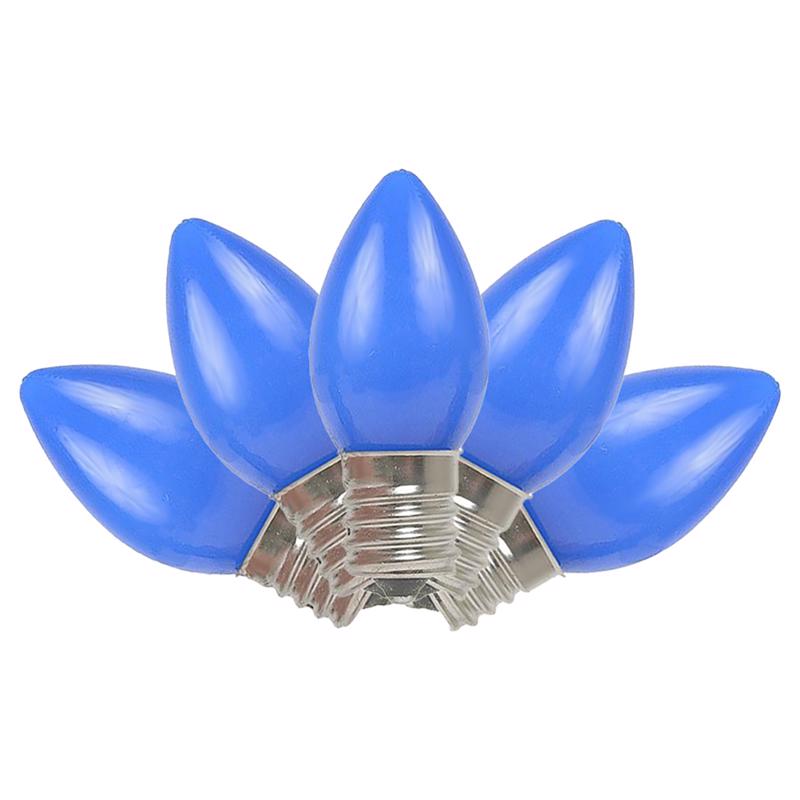 Celebrations Incandescent C7 Blue 4 ct Replacement Christmas Light Bulbs 0.08 ft.