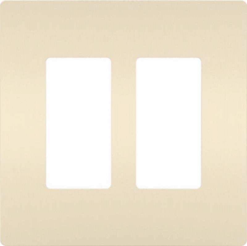 Pass & Seymour radiant Series RWP262LACC6 Wallplate, 4-1/2 in L, 4.96 in W, 2-Gang, Polycarbonate, Light Almond, Satin