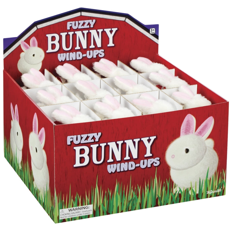 Toysmith Bunny Wind Up Rabbit White/Pink 1 pc, Pack of 24