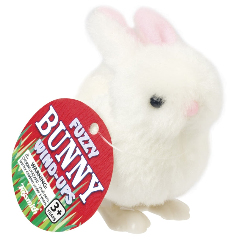 Toysmith Bunny Wind Up Rabbit White/Pink 1 pc, Pack of 24