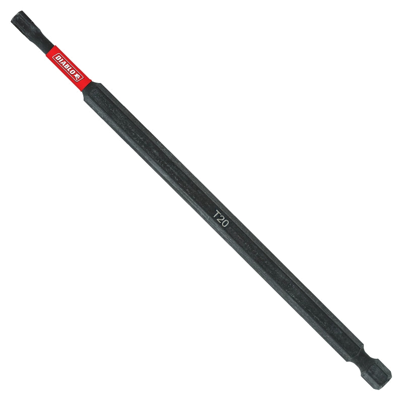 Diablo DT206P1 Drive Bit, #20 Drive, Torx Drive, 1/4 in Shank, Hex Shank, 6 in L