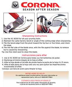 Corona BP 3160 Pruning Shear, 3/4 in Cutting Capacity, Steel Blade, Bypass Blade, Steel Handle, Cushion Grip Handle