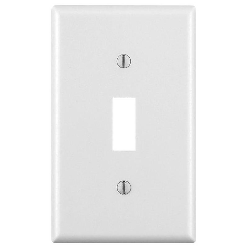 Leviton M24-88001-WMP Wallplate, 4-1/2 in L, 2-3/4 in W, 1-Gang, Thermoset, White, Smooth