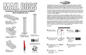 Mail Boss Packagemaster Series 7108 Locking Curbside MailBox, Steel, Bronze/Galvanized, 11-1/4 in W, 21 in D, Bronze