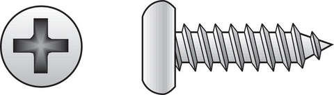 HILLMAN No. 8 X 2-1/2 in. L Phillips Pan Head Sheet Metal Screws 100 pk