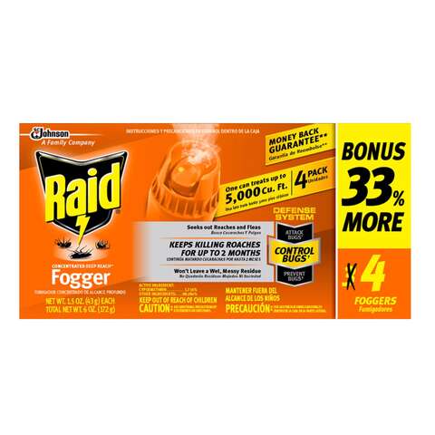 Raid Deep Reach Insect Killer Aerosol 1.5 oz, Pack of 8