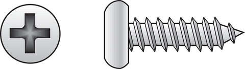 HILLMAN No. 6 X 1/2 in. L Phillips Pan Head Sheet Metal Screws 100 pk