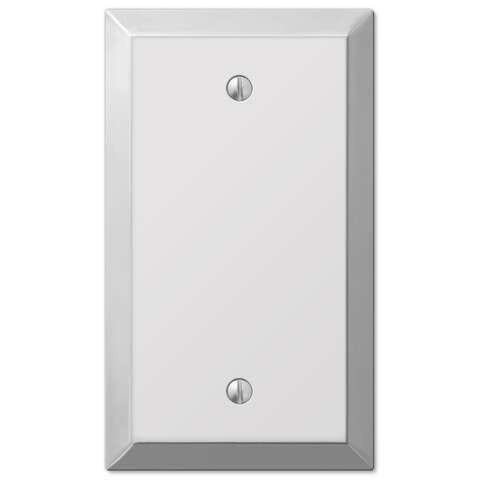 Amerelle Century Polished Chrome 1 gang Stamped Steel Blank Wall Plate 1 pk