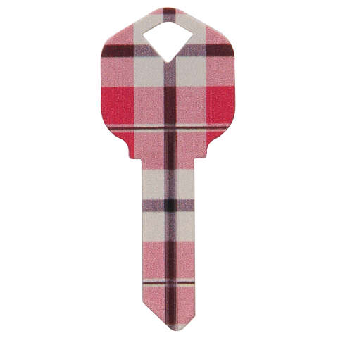 HILLMAN Wackey Plaid House/Office Universal Key Blank KW1 Single, Pack of 6