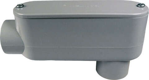 Cantex 1-1/2 in. D PVC Conduit Body For PVC 1 pk