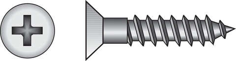 HILLMAN No. 14 X 1 in. L Phillips Zinc-Plated Coarse Wood Screws 100 pk