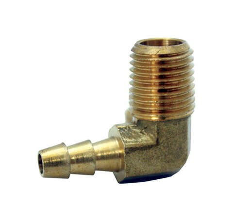 JMF Company Brass 3/8 in. D X 1/2 in. D Hose Barb Elbow 1 pk, Pack of 5
