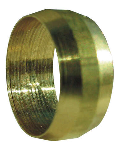 JMF Company 1/8 in. Compression X 1/8 in. D Compression Brass Sleeve, Pack of 25