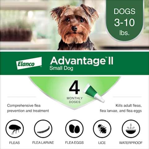Elanco Advantage II Liquid Dog Flea Drops Imidacloprid/Pyriproxyfen 0.056 oz