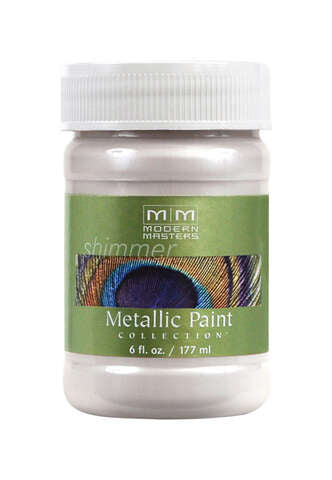 Modern Masters Metallic Paint Collection Satin Oyster Water-Based Metallic Paint 6 oz