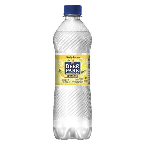 Nestle Waters Deer Park Lemon Sparkling Spring Water 16.9 oz 1 pk, Pack of 24