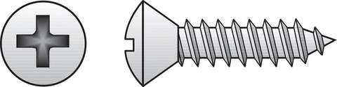 HILLMAN No. 6 X 1 in. L Phillips Oval Head Sheet Metal Screws 100 pk