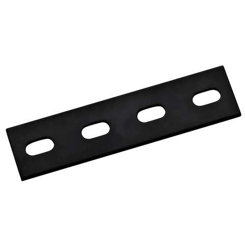 Hampton 1/8 in. H X 1-1/2 in. W X 6 in. L Black Steel Mending Plate, Pack of 10