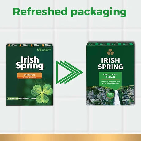 Irish Spring 14177 Soap, Bar, Green, Clean Fresh, 3.75 oz Pack