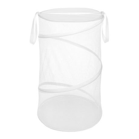 Whitmor 6233-1170-WHT Collapsible Hamper, Polyester Bag, White, 15 in W