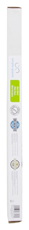 Simple Spaces PVCMB-1A Blind, 64 in L, 23 in W, Vinyl, White