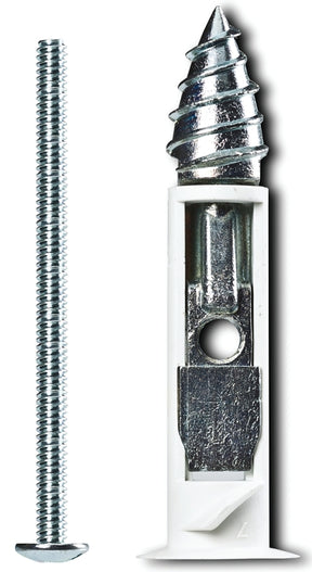 Cobra Anchors 360S Driller Toggle Bolt, 2 in L, Zinc, Chrome Zinc, 90 lb, 2/PK