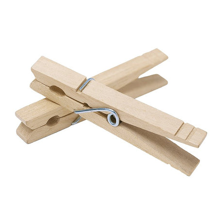 Whitmor 6026-2884 Clothespin, 0.38 in W, 3.38 in L, Wood, Natural