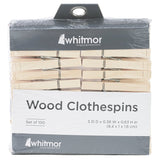 Whitmor 6026-868 Clothes Pin, 0.38 in W, 3.38 in L, Wood, Natural