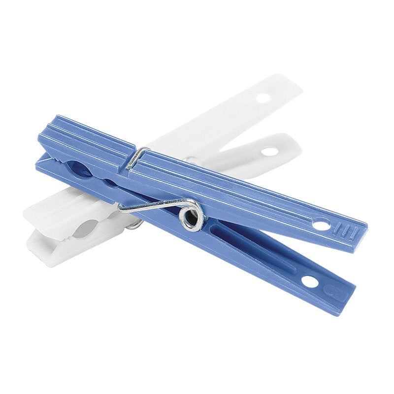 Whitmor 6171-919 Clothes Pins, 3 in L, Plastic, Blue/White