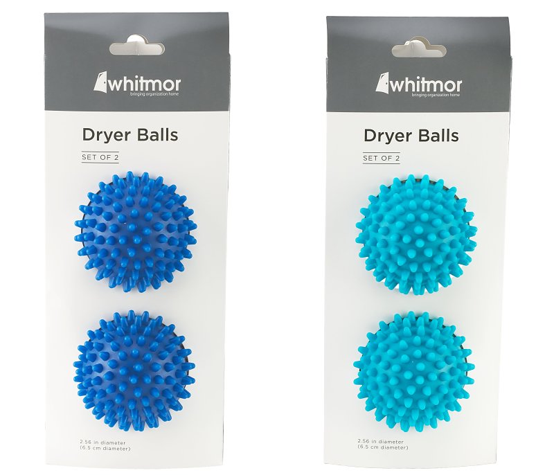 Whitmor 6754-2419-AST Dryer Ball Set, Multi-Color, Pack of 12