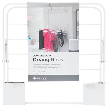 Whitmor 6023-7443 Over-The-Door Drying Rack, 2 lb, Metal, White, 20-1/4 in W, 24-1/4 in H, 16-1/4 in L